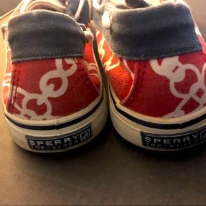 Sperry slider in red,white and blue size 9